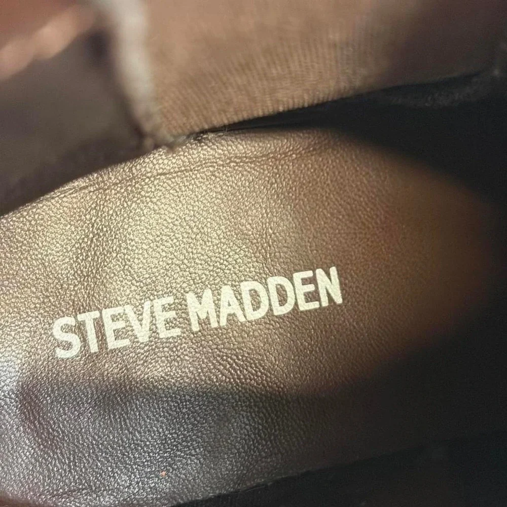 Steve Madden Motorcycle‎ Brown Leather Harness Strap Biker Boots Girls Size 3